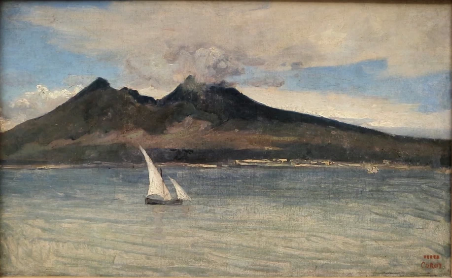 Jean - Baptiste, Camille Corot, il vesuvio, 1828, Louvre, Parigi